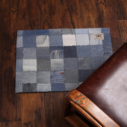 SQUARE PATCHWORK DENIM RUG