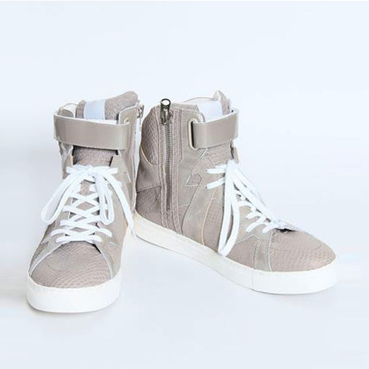 パイソン型押し ハイカットスニーカー