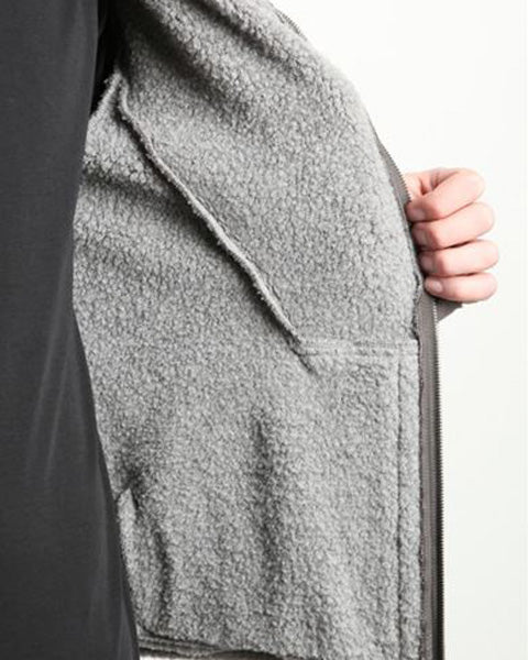 カシミヤ混ムートン裏毛 ZIP UPパーカー