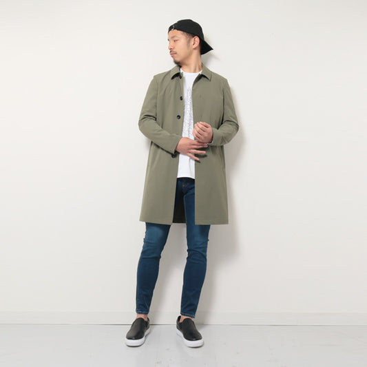 Ny/Co 2WAYストレッチタフタ ステンカラーコート