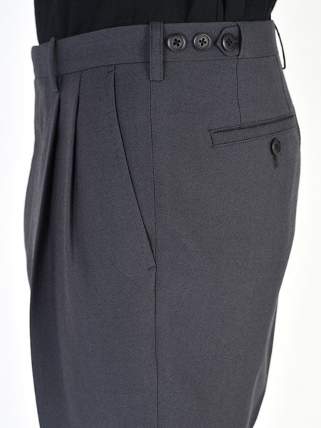 WOOL GABARDINE 2TUCK SLIM