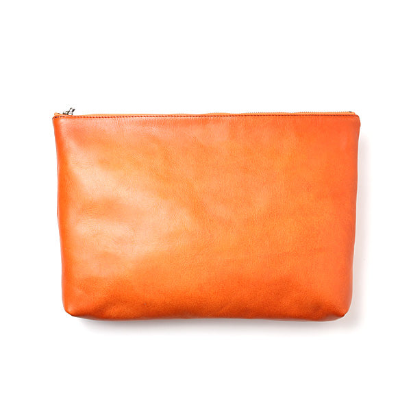 HAND DYED LEATHER CLUTCH BAG