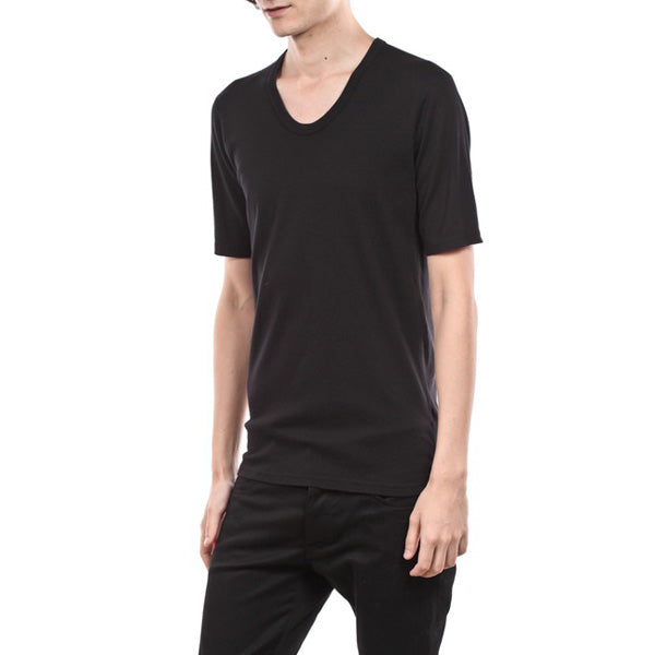 プリモアフライス Uネック 5分袖 (WHITE/BLACK)
