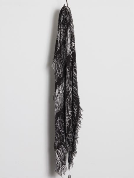 プリントレーヨンシルクツイル フリンジストール