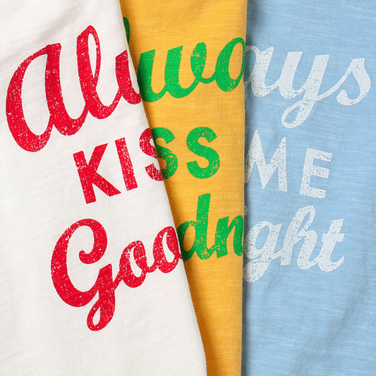 S/S SOFT TWIST JERSEY TEE (always KISS ME)