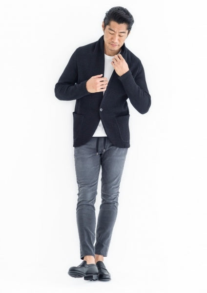 GIZAシルキー度詰天竺 クルーネックポケット付S/S