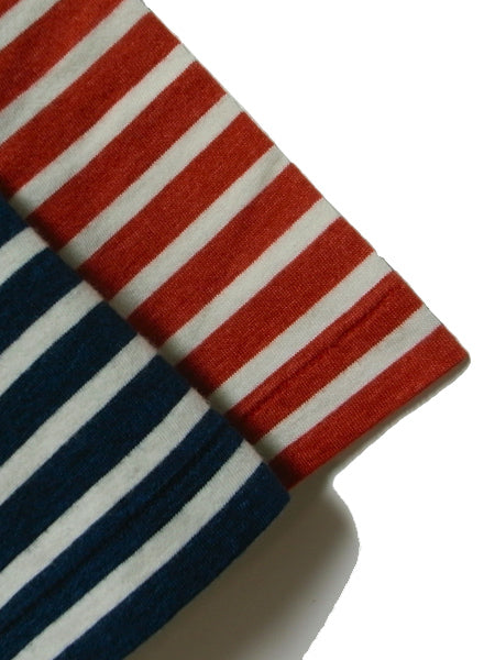 BORDER POCKET V NECK TEE