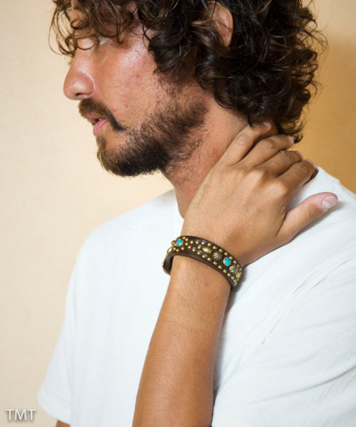 TMT x Vin Age STUDS LEATHER BRACELET