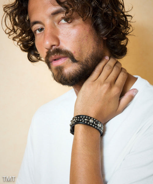 TMT x Vin Age STUDS LEATHER BRACELET