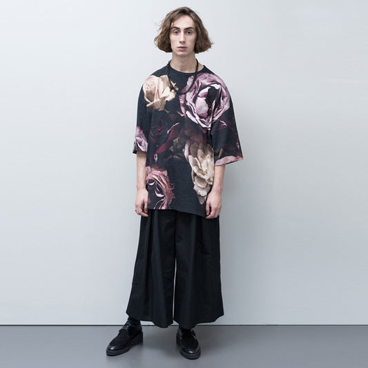 2TUCK WIDE CROPPED PANTS