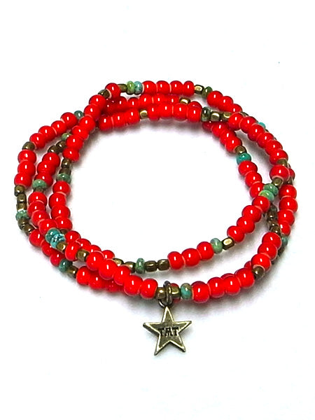 TURQUOISE VINTAGE BEARDS BANGLE (3連)