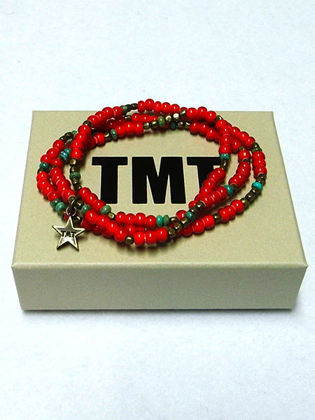 TURQUOISE VINTAGE BEARDS BANGLE (3連)
