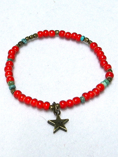 TURQUOISE VINTAGE BEARDS BANGLE (1連)