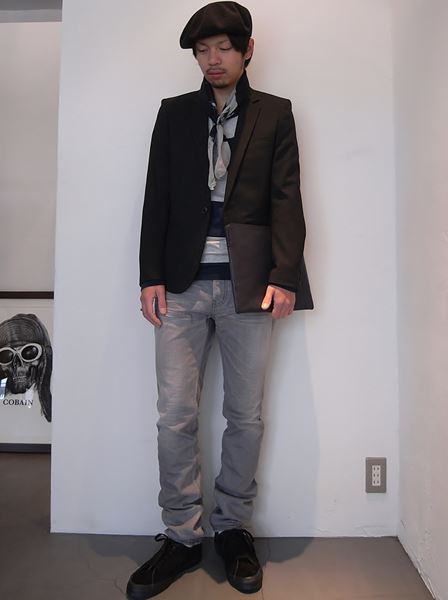 60/2スーピマ天竺ボーダークルーネック L/S