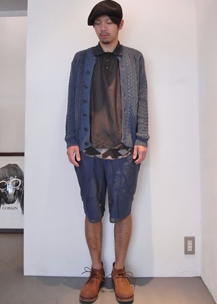 アランニットカーディガン