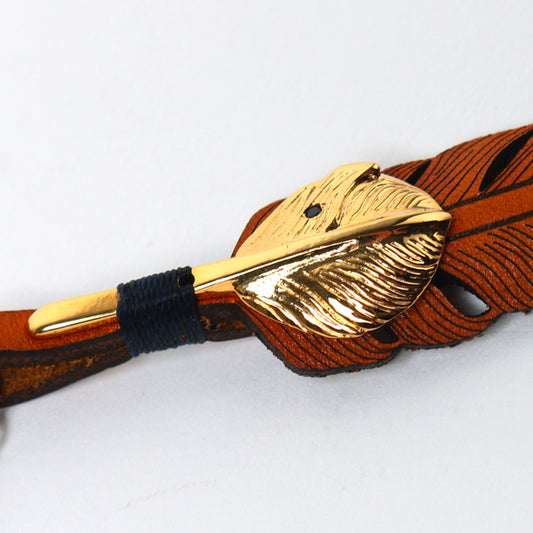 TMT x JAM HOME MADE LEATHER FEATHER NECKLACE