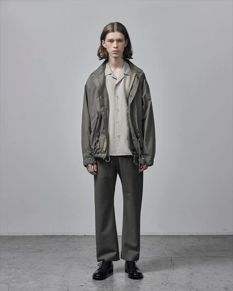 SIDE SLIT OPEN COLLAR SHIRT