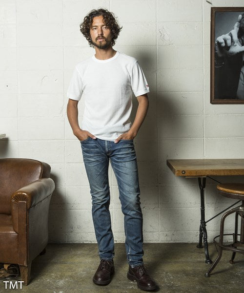 HYBRID STRETCH VINTAGE FINISH DENIM 5P TAPERED