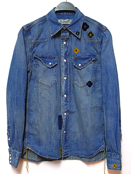 デニムウエスタン(コーデュロイパッチワーク総花柄)