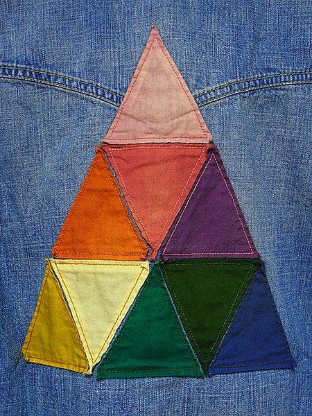 デニムウエスタン(パッチワーク三角)