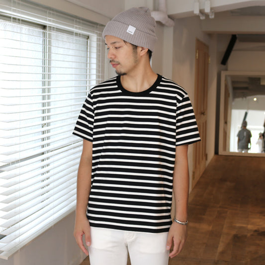 シルキー度詰天竺ボーダー クルーネックS/S