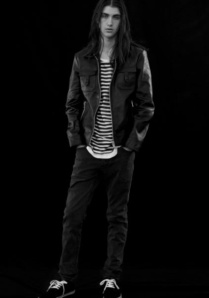 FLAP POCKET LEATHER JACKET