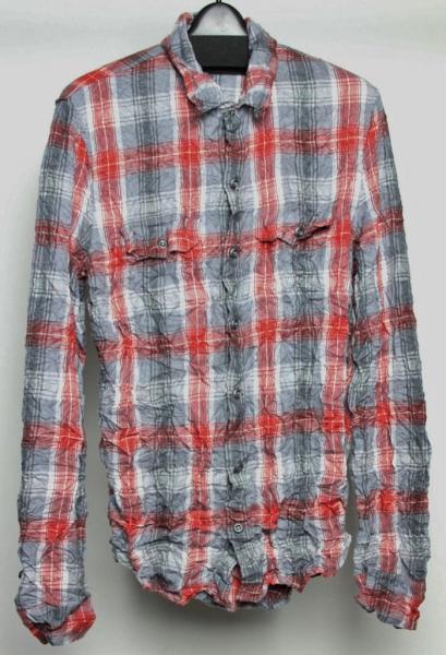 60/2 クラッシュビエラチェック パッチポケットシャツ