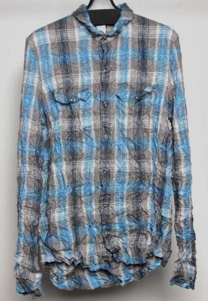 60/2 クラッシュビエラチェック パッチポケットシャツ