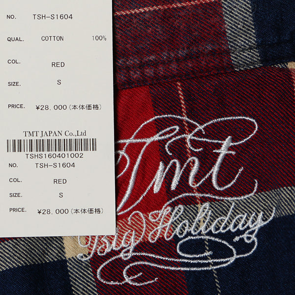 L/SL INDIGO CHECK CRAZY SHIRT