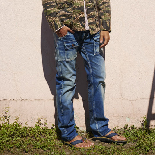 BUSH VINTAGE DENIM TAPERED PANTS