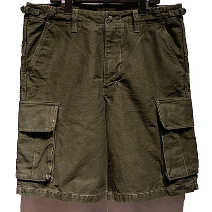 star dot washed military short cargo pants