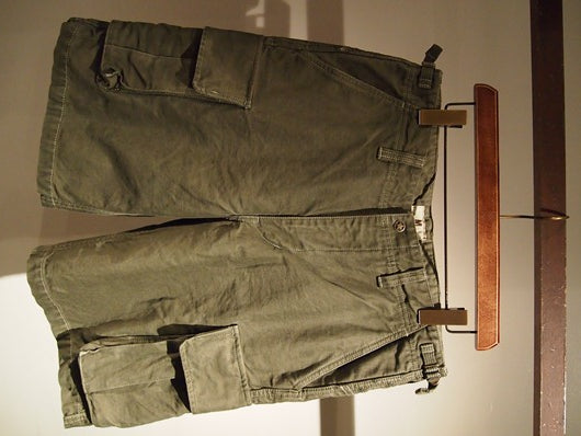 star dot washed military short cargo pants