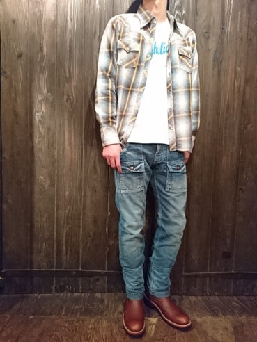 BUSH VINTAGE DENIM TAPERED PANTS