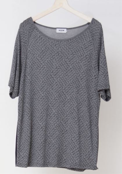 WAVEプリントレーヨン ラグランルーズTEE