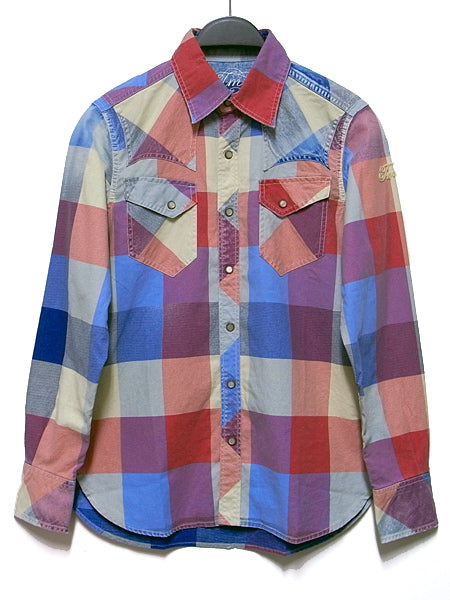 L/SL INDIGO BIG CHECK SHIRT