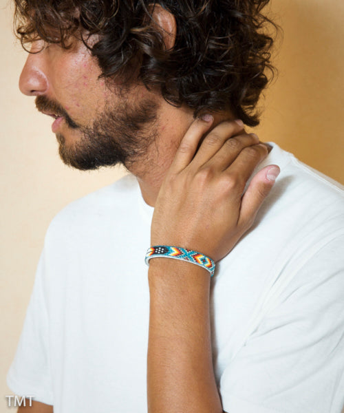 NAVAJO HANDMADE BEADS BANGLE (SMALL)