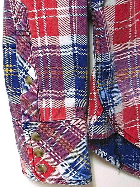 L/SL INDIGO CHECK PRINT SHIRT