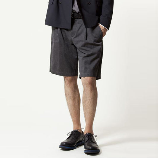 ラチネワッシャー 1タックワイドショーツ