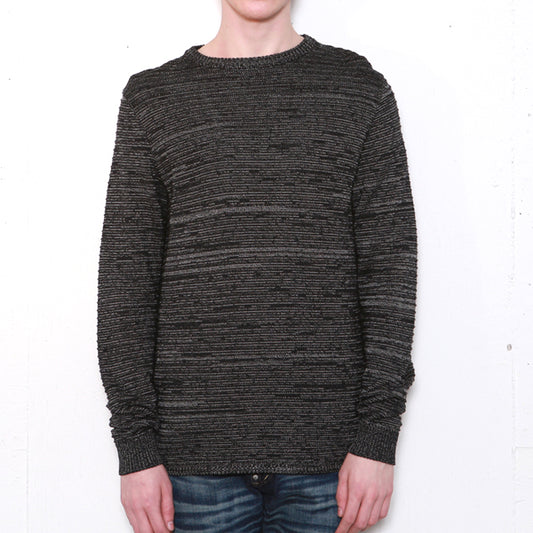 ガーター編みコンビ クループルオーバー