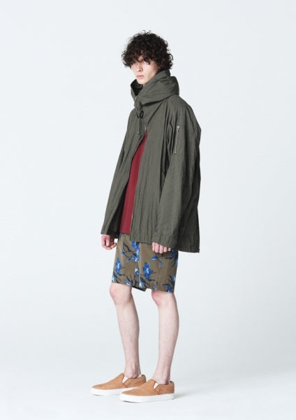 Peストレッチタイプライター プルオーバーシャツS/S