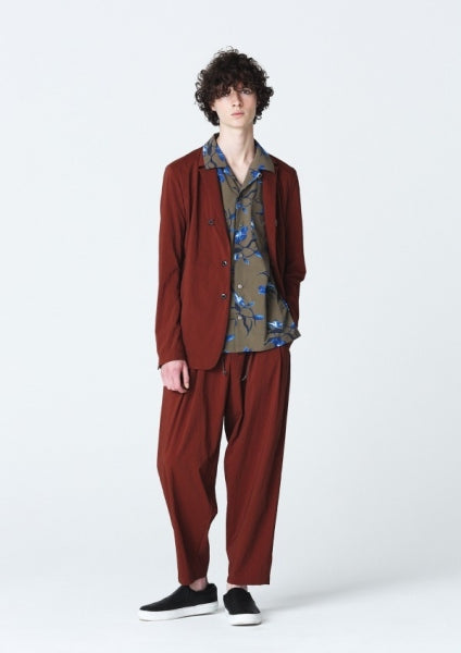 T400ストレッチタフタプリント オープンカラーシャツS/S