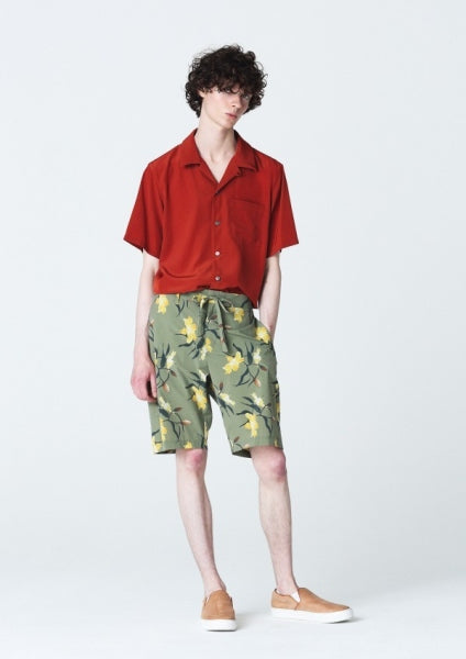 ハイカウントキュプラデシン オープンカラーシャツS/S