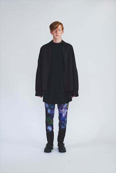 SLIM SLACKS WOOL GABARDINE INKJET (FLOWER)