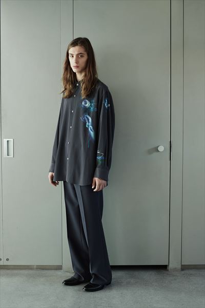 POLYESTER TROPICAL SLIM FLARE