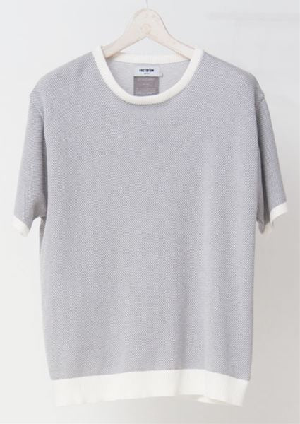 カノコ編みニット クルーショートスリーブ