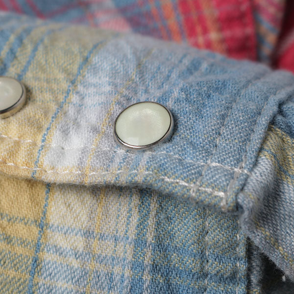 original indigo check western shirts