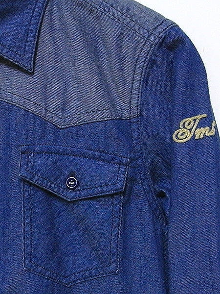 L/SL DENIM PANEL SHIRT