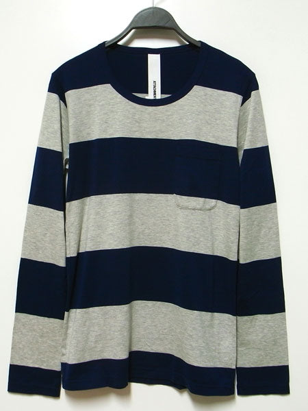 60/2スーピマ天竺ボーダークルーネック L/S