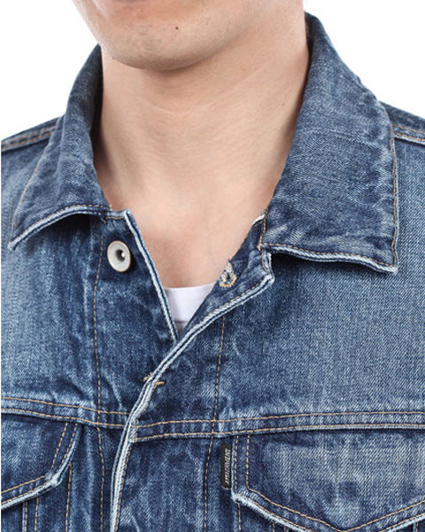 ピュアINDIセルヴィッチデニム Gジャン ヴィンテージ加工