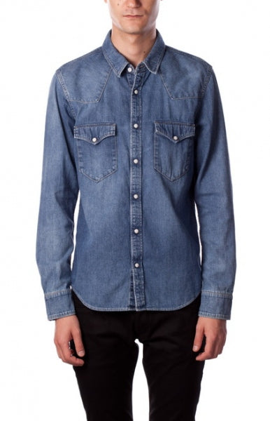 7,5ozムラ糸デニム ウエスタンシャツ ヴィンテージ
